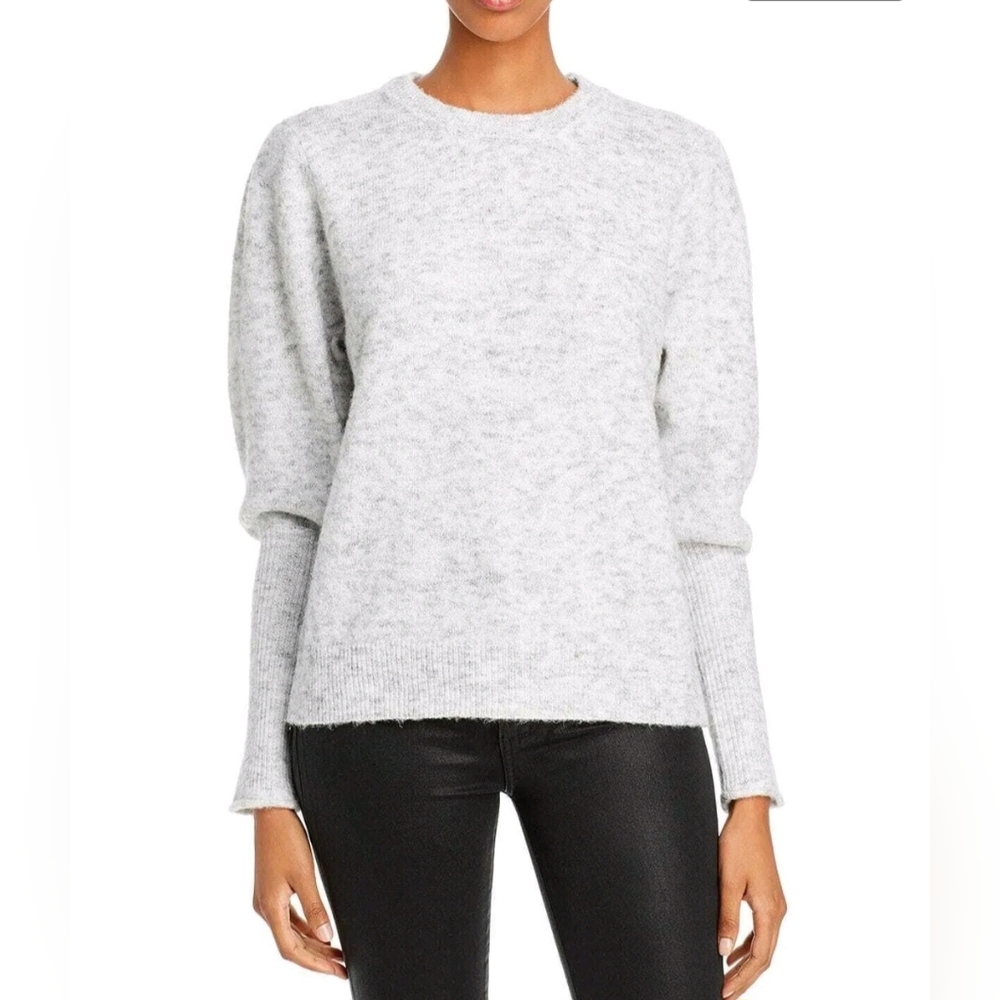 Aqua Burlington metallic gray sweater